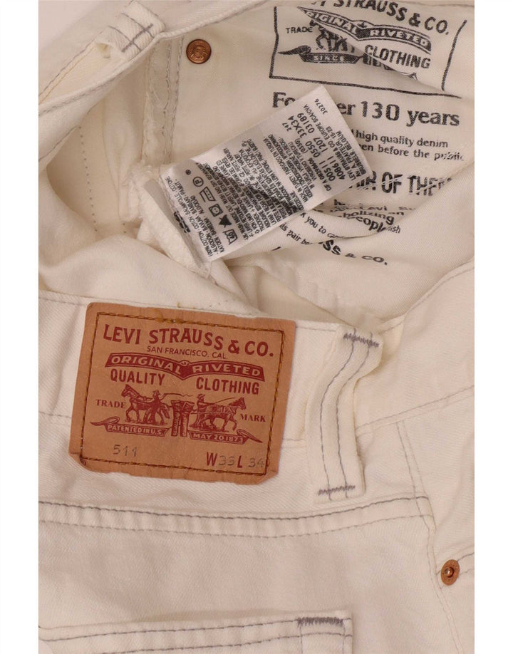 Женские джинсы Levi's 511 Slim W33 L34, белый хлопок