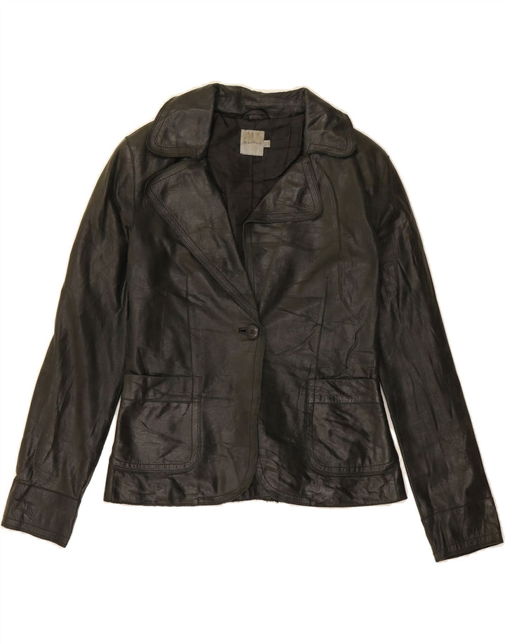 PART TWO Womens Leather Jacket UK 14 Large Black Leather Vintage Part Two and Second-Hand Part Two from Messina Hembry 