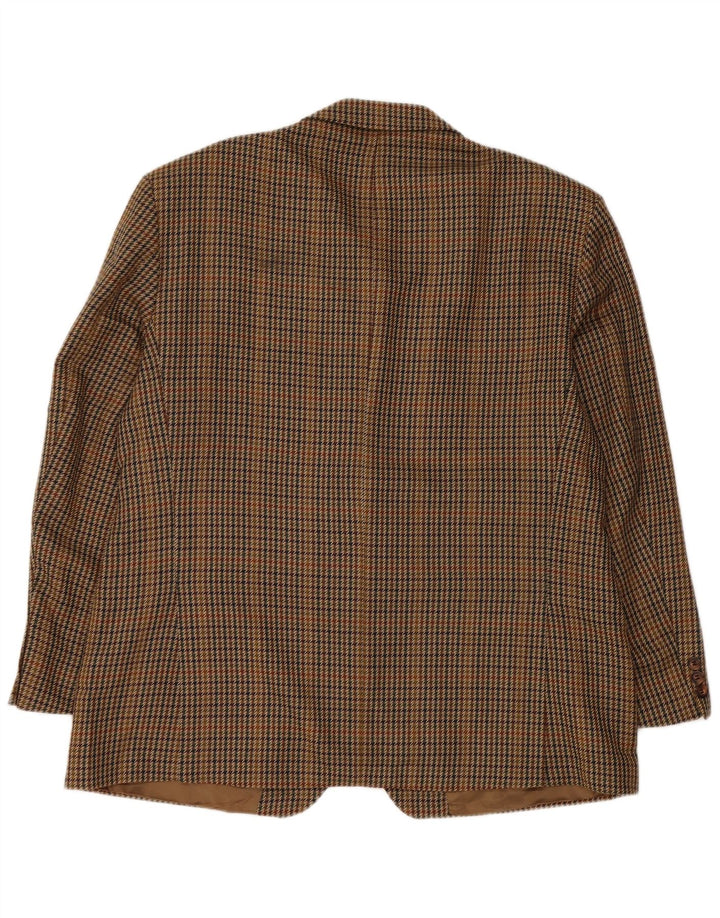 Мужской пиджак на двух пуговицах Marks & Spencer UK 44 2XL Коричневый с узором "гусиные лапки"