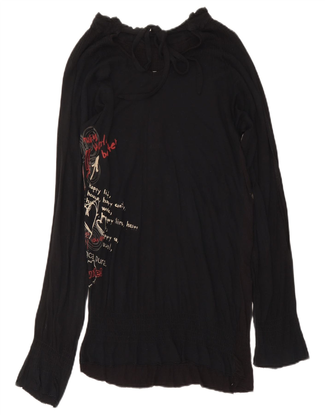 Женская туника с рисунком Desigual, маленькая черная бабочка