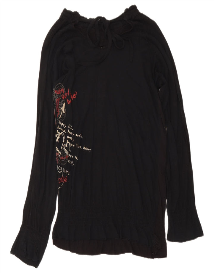 Женская туника с рисунком Desigual, маленькая черная бабочка