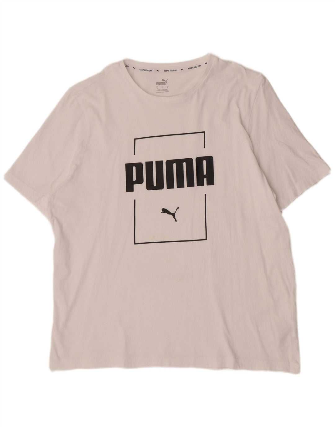 Мужская футболка с рисунком Puma XL, белый хлопок