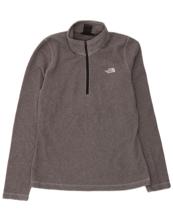 Женский флисовый джемпер с воротником на молнии The North Face, размер UK 10, маленький серый полиэстер