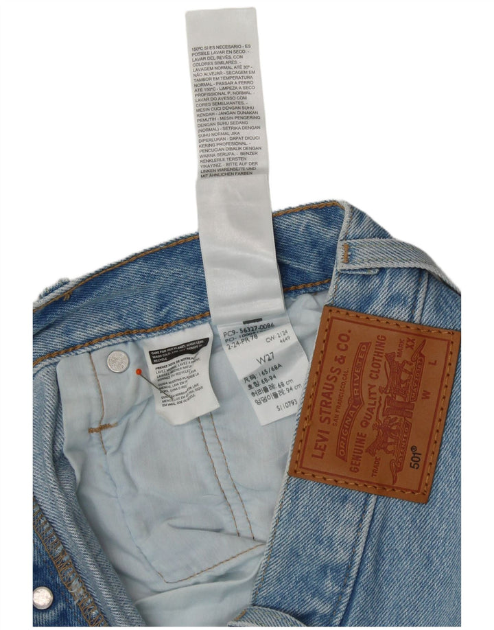 Женские джинсовые шорты LEVI'S 501 W27, маленькие синие, хлопок