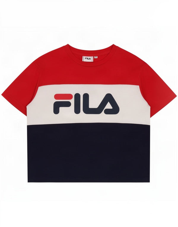 Женская футболка с рисунком Fila Top UK 14, средний разноцветный цветной блок