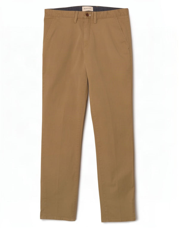 Мужские брюки-чиносы Gant Slim Fit W34 L32, бежевый хлопок