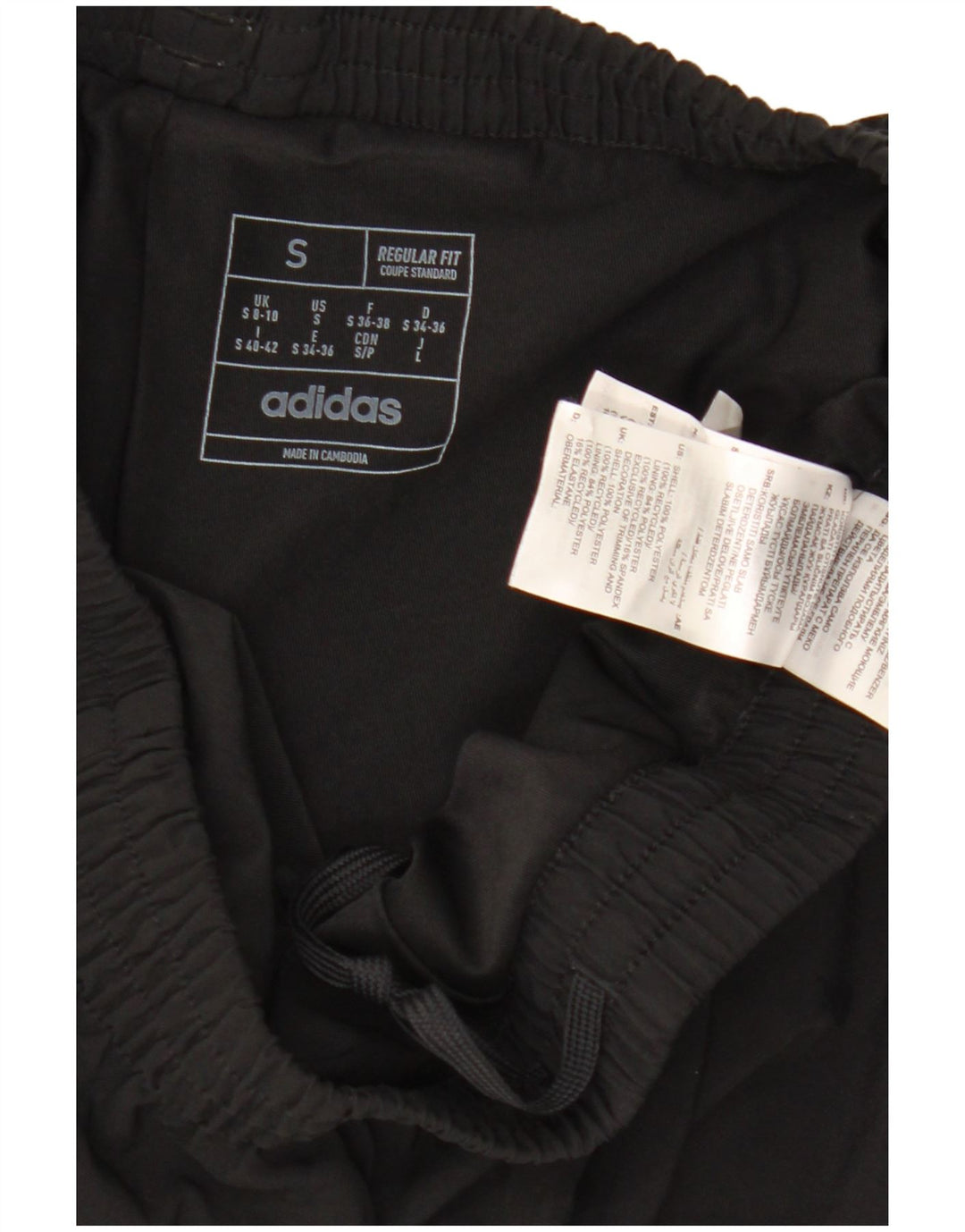 Женские спортивные шорты Adidas Regular Fit UK 8/10, маленькие черные из полиэстера