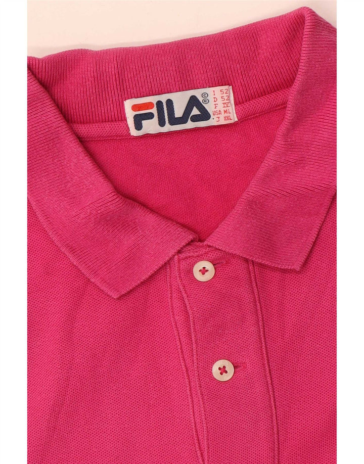 Рубашка Поло Мужская Fila IT 52 Большая Розовая