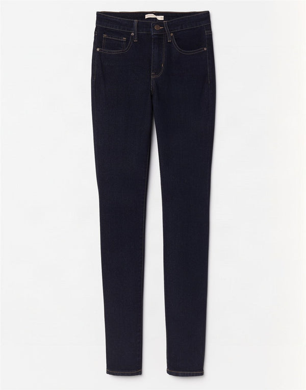 Женские джинсы скинни Levi's 721 с высокой посадкой W25 L30 Темно-синие, хлопок
