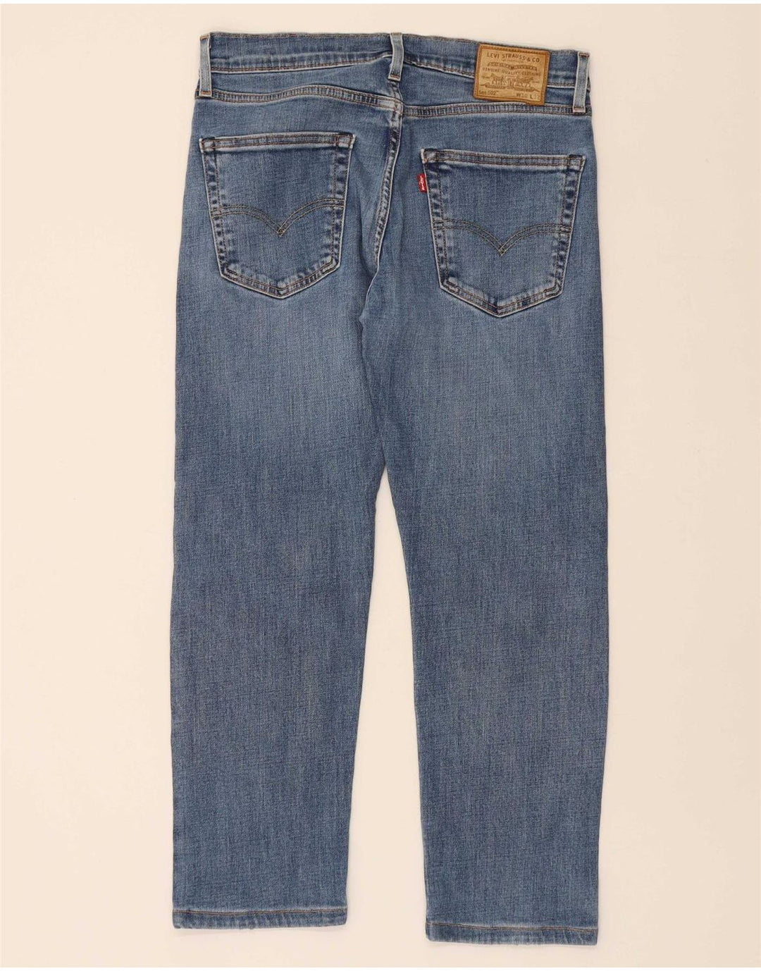 LEVI'S Mens 502 Tapered Jeans W30 L25 Blue Cotton