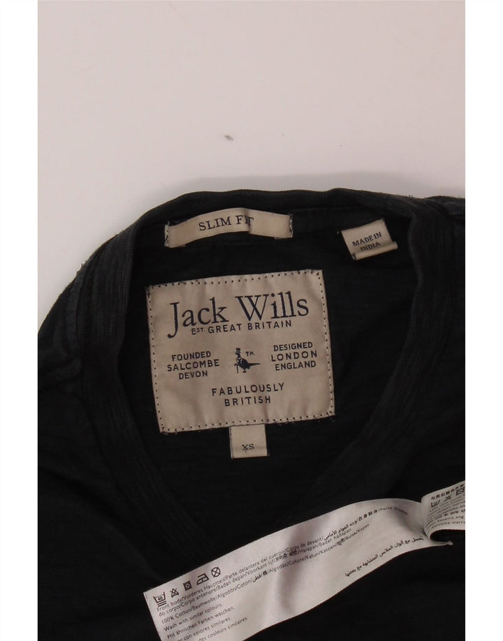 Мужская футболка узкого кроя JACK WILLS Top XS, темно-синий хлопок