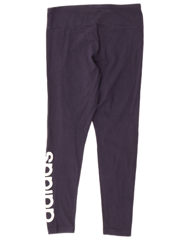 Женские леггинсы Adidas с рисунком UK 16/18, большие, темно-синие