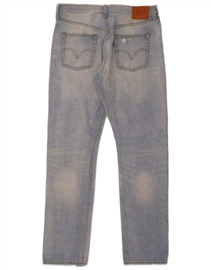 Мужские потертые узкие джинсы Levi's W29 L32, синий хлопок