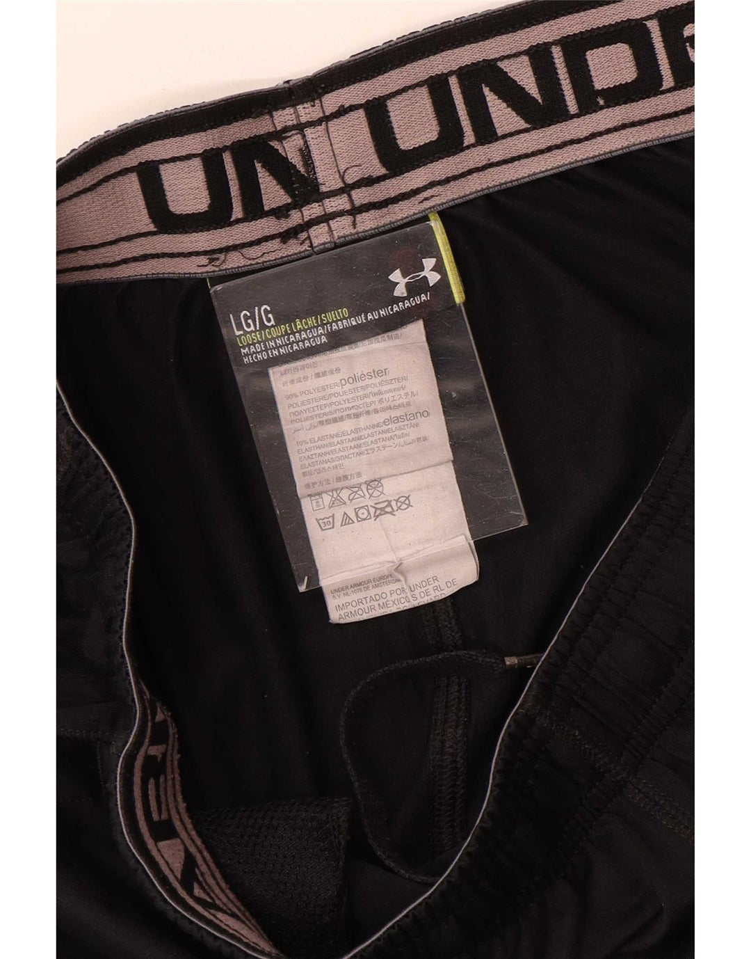 Мужские спортивные шорты Under Armour, большие черные из полиэстера