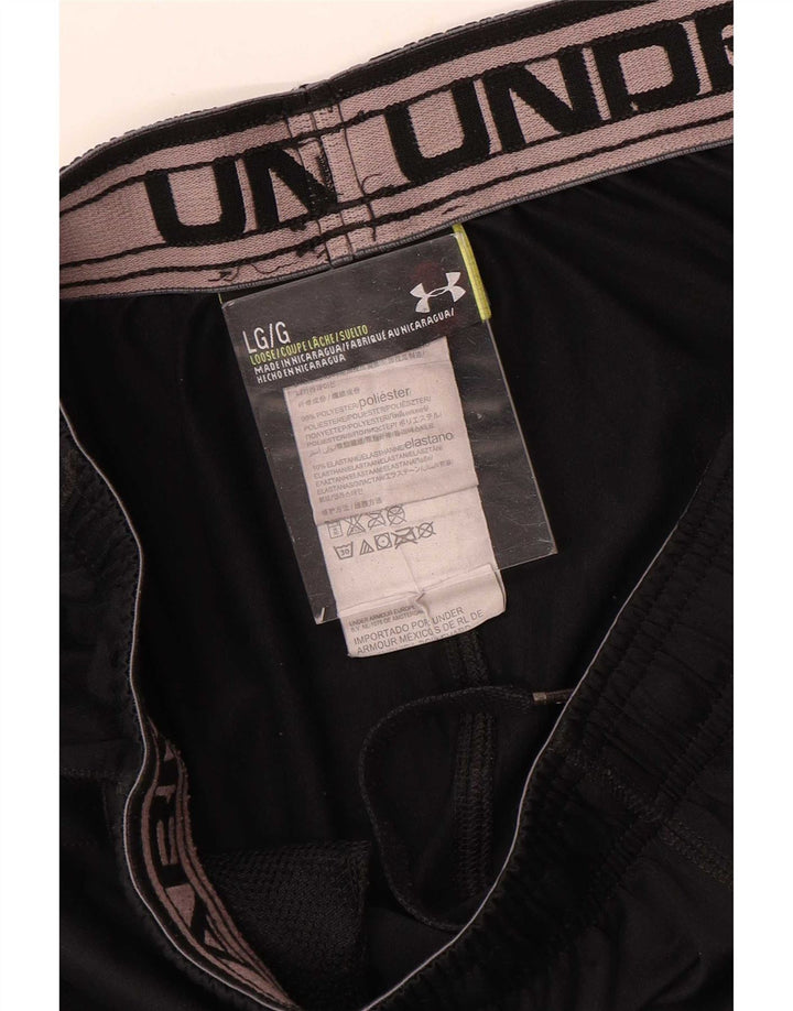 Мужские спортивные шорты Under Armour, большие черные из полиэстера