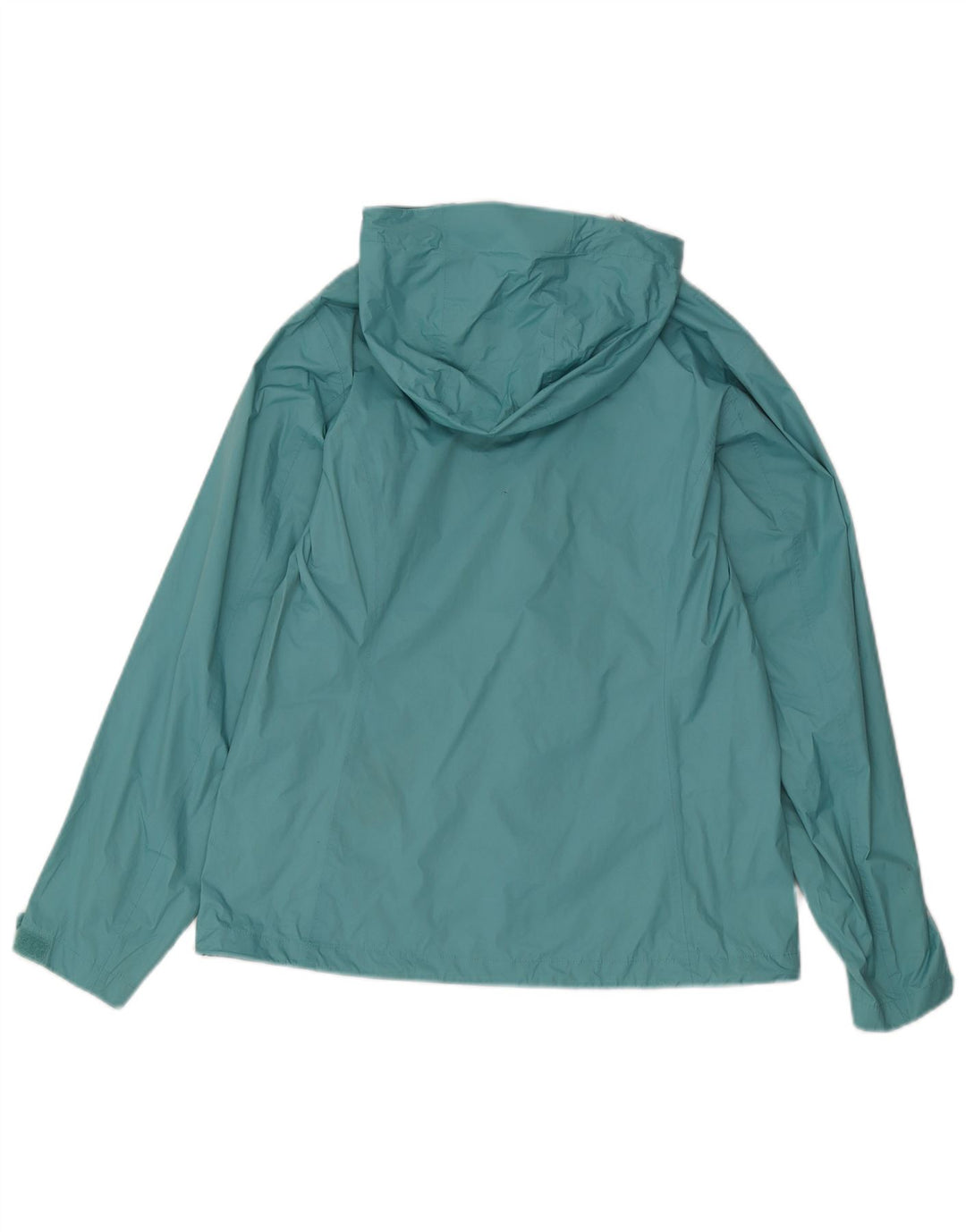Женская дождевик с капюшоном Eddie Bauer UK 14, нейлон среднего синего цвета