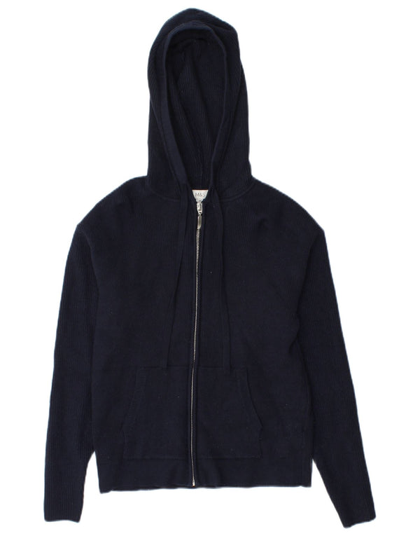 Женский укороченный кардиган с капюшоном Marks & Spencer UK 6 XS Темно-синий