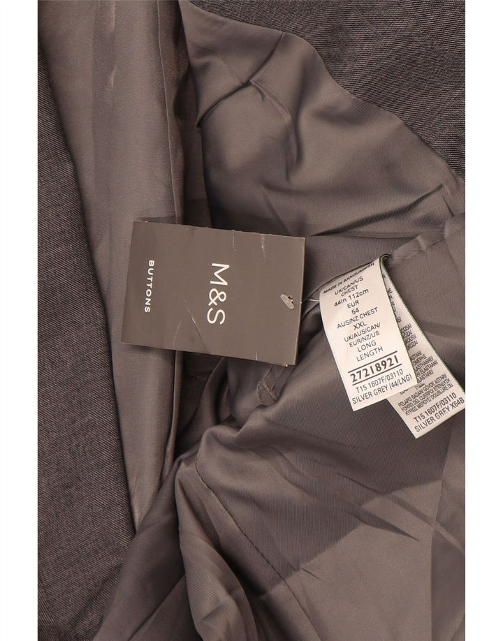 Мужской пиджак на двух пуговицах Marks & Spencer UK 44 XL, серый полиэстер