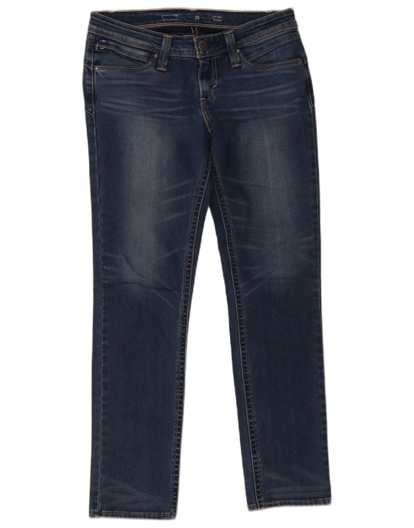 Женские прямые джинсы Levi's с низкой талией W29 L30, синий хлопок