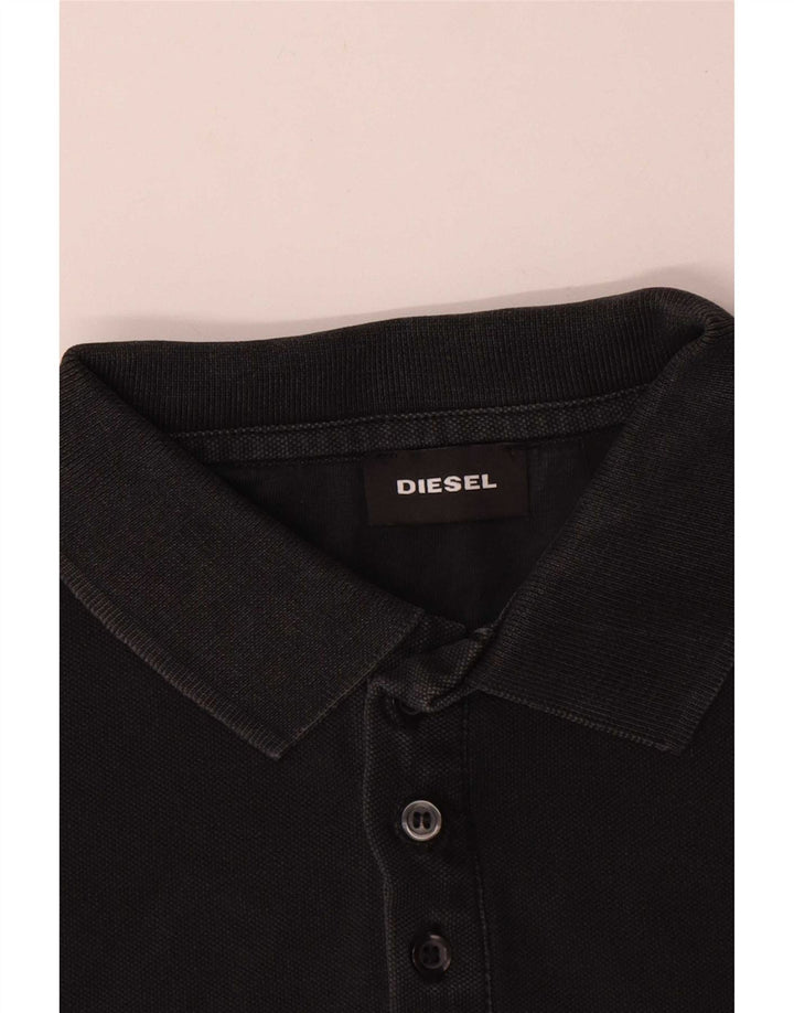 Мужская рубашка поло Diesel, маленькая черная, хлопок