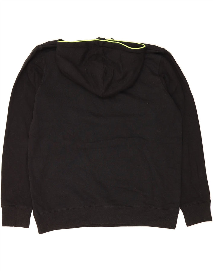 JACK & JONES Mens Hoodie Jumper XL Black Polyester Vintage Jack & Jones and Second-Hand Jack & Jones from Messina Hembry 