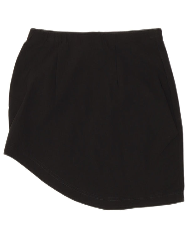 Topshop Женская асимметричная мини-юбка UK 6 XS W24 Черная вискоза