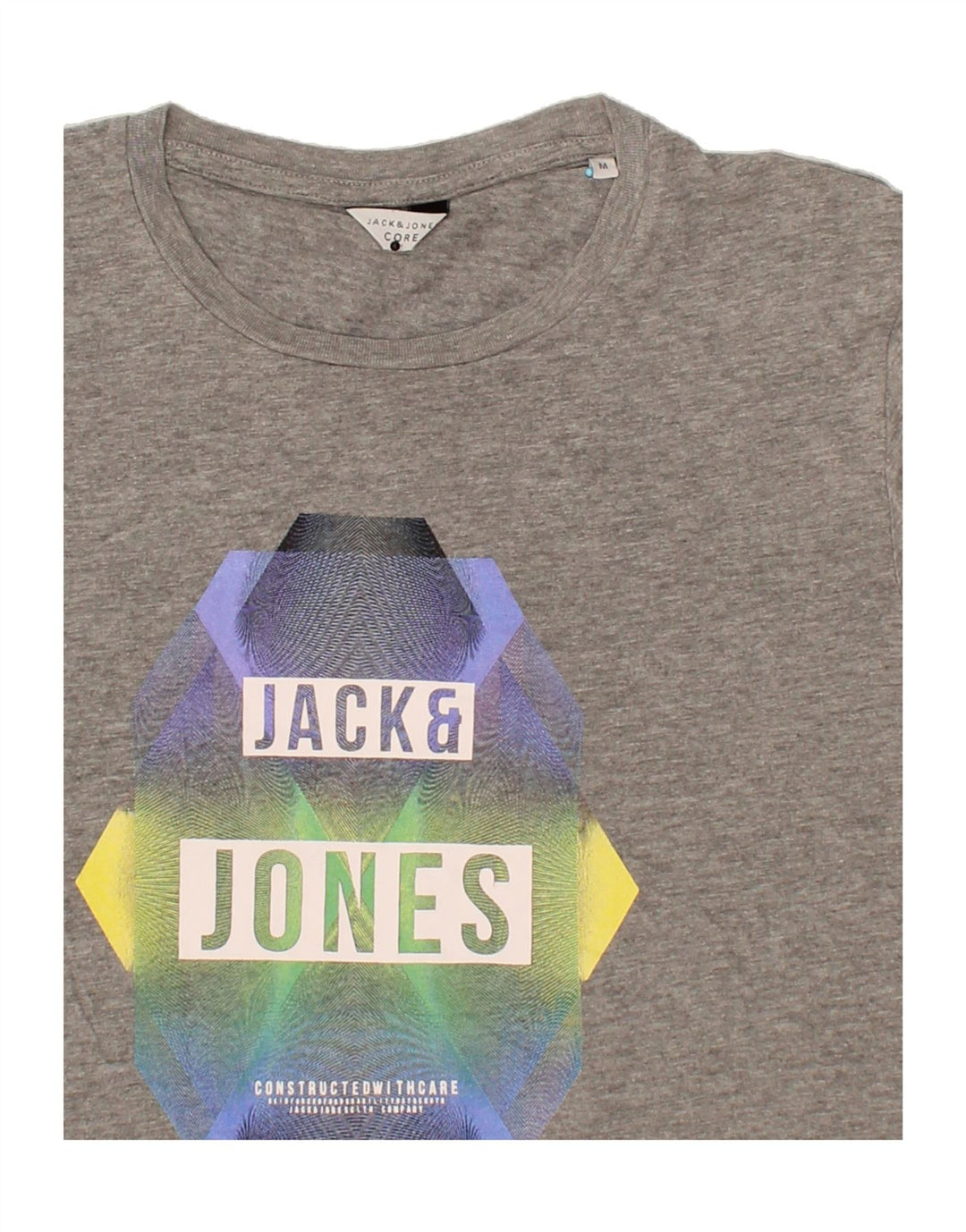JACK & JONES Mens Graphic T-Shirt Top Medium Grey Cotton Vintage Jack & Jones and Second-Hand Jack & Jones from Messina Hembry 