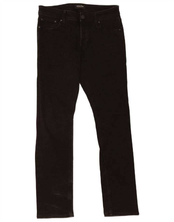 Мужские узкие джинсы Jack & Jones W30 L32, черный хлопок
