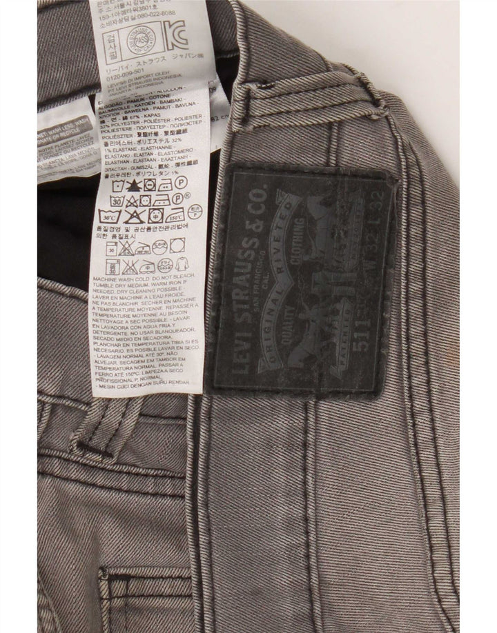 Мужские джинсы Levi's 511 Slim W32 L32 Серые хлопковые