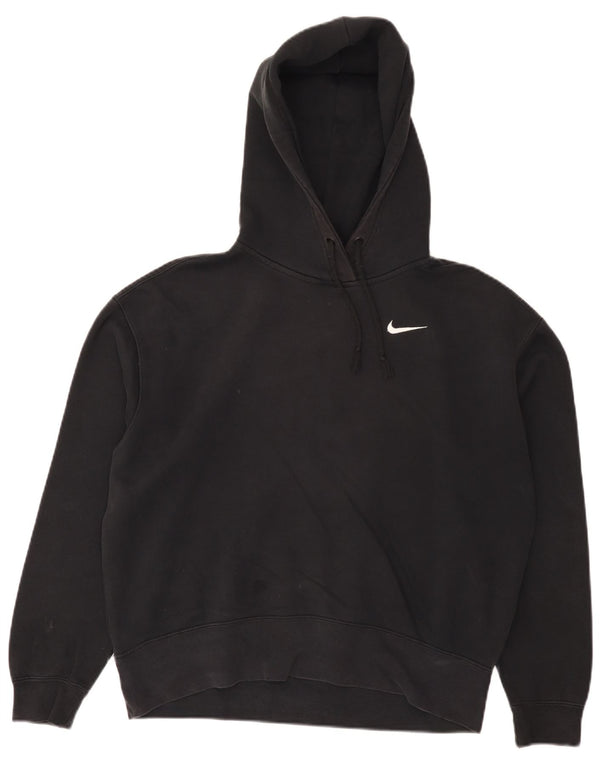 Женский джемпер с капюшоном Nike, маленький черный, хлопковый