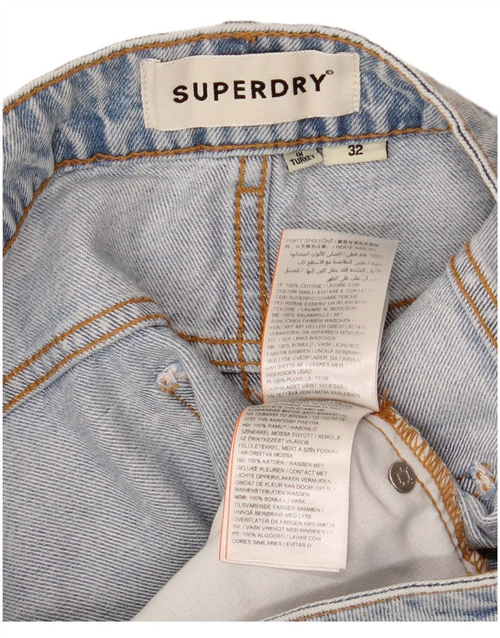 Женские джинсовые шорты Superdry W32, большие синие, хлопок
