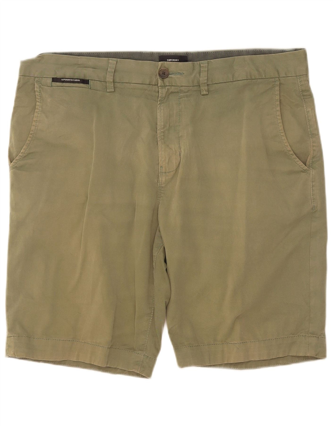 Мужские шорты чинос Superdry W34, большие зеленые, хлопок