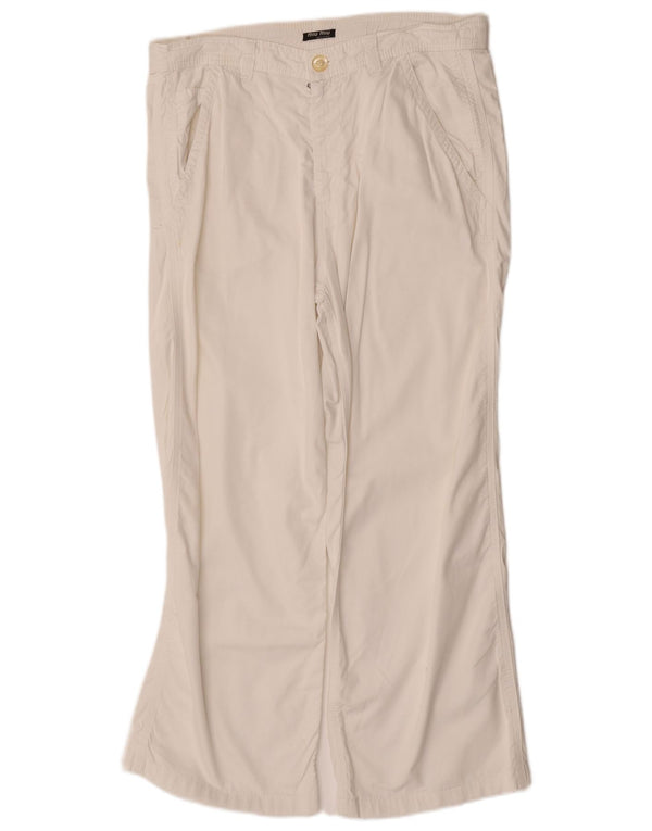 Miu Miu Женские брюки чинос с высокой талией Bootcut IT 46 Large W32 L26 Белый