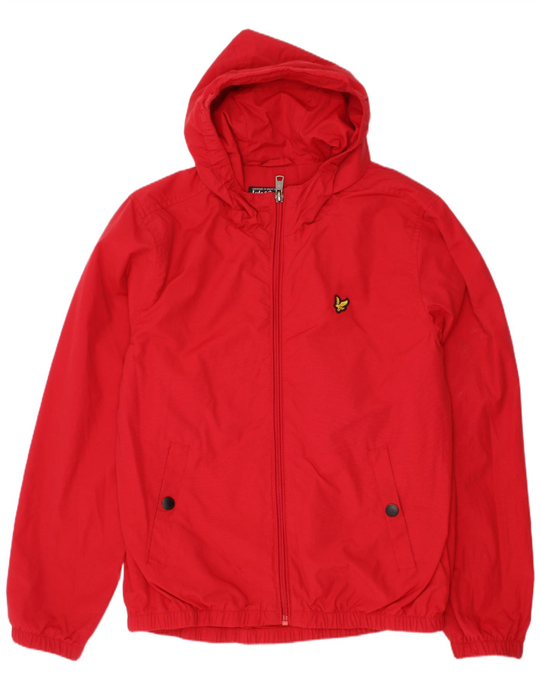 Дождевик с капюшоном Lyle & Scott для мальчиков 10-11 лет, красный полиэстер