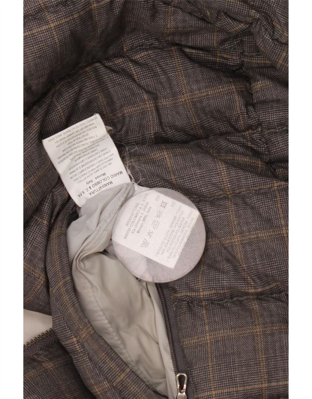 Colmar Пуховик с капюшоном для мальчиков 13-14 лет Серый полиэстер в клетку