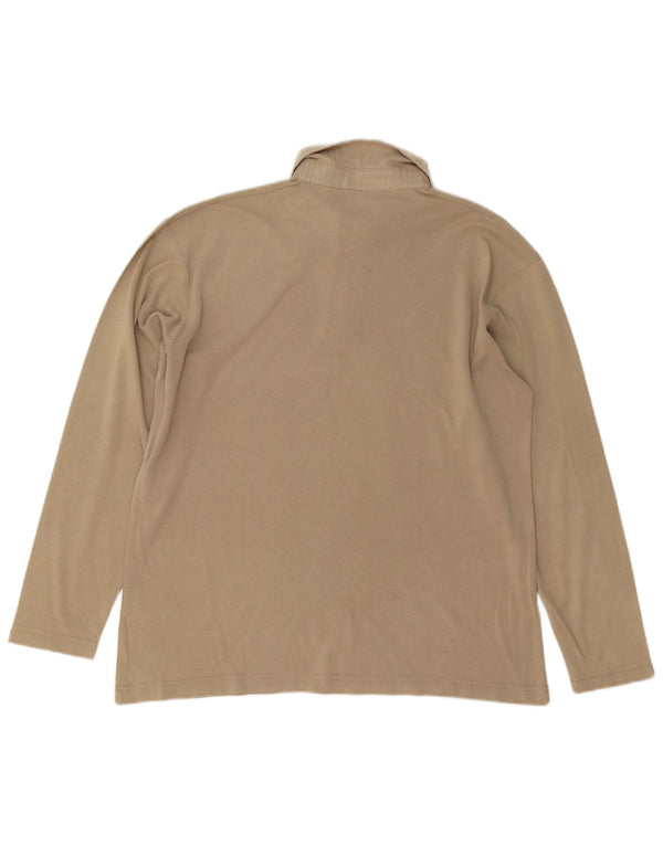 CALVIN KLEIN JEANS Рубашка-поло с длинными рукавами для мальчиков, 15–16 лет, бежевый, хлопок