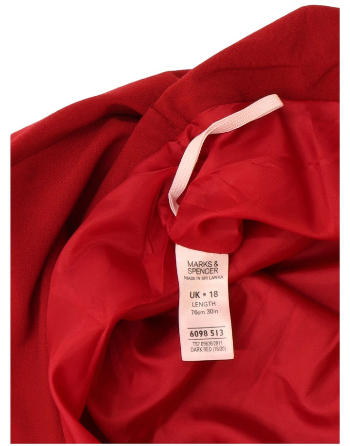 Женская юбка-трапеция Marks & Spencer UK 18 XL W38 Красный полиэстер