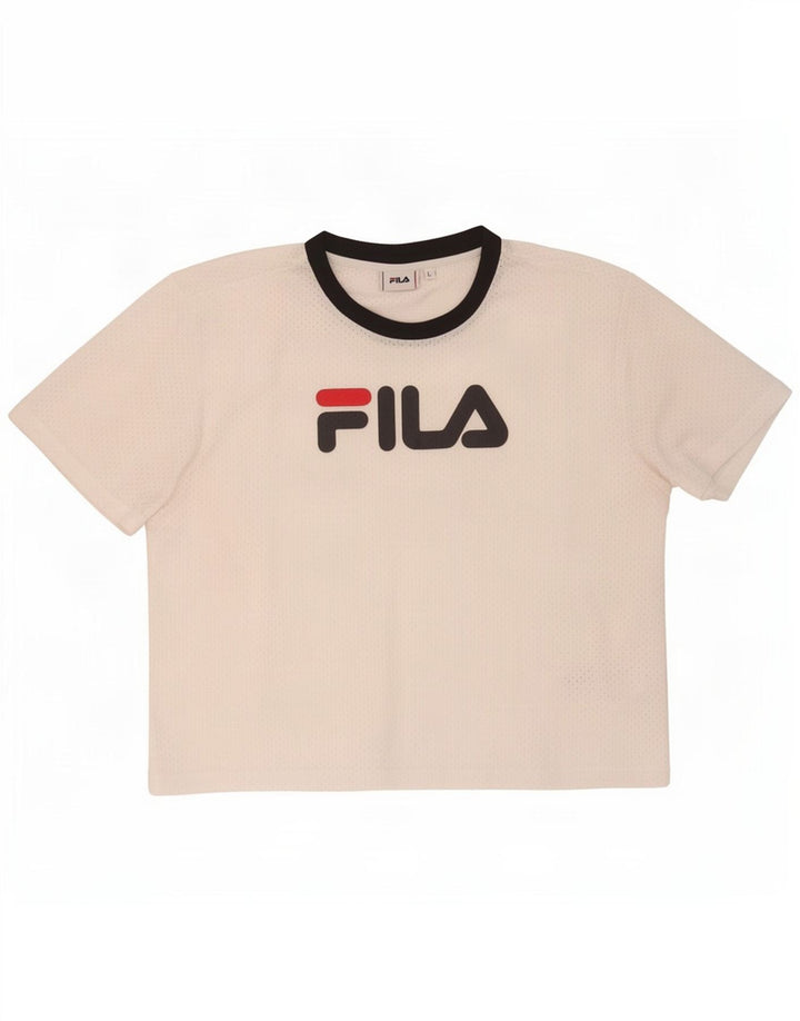 Женская футболка с рисунком Fila Top UK 16, большой белый полиэстер