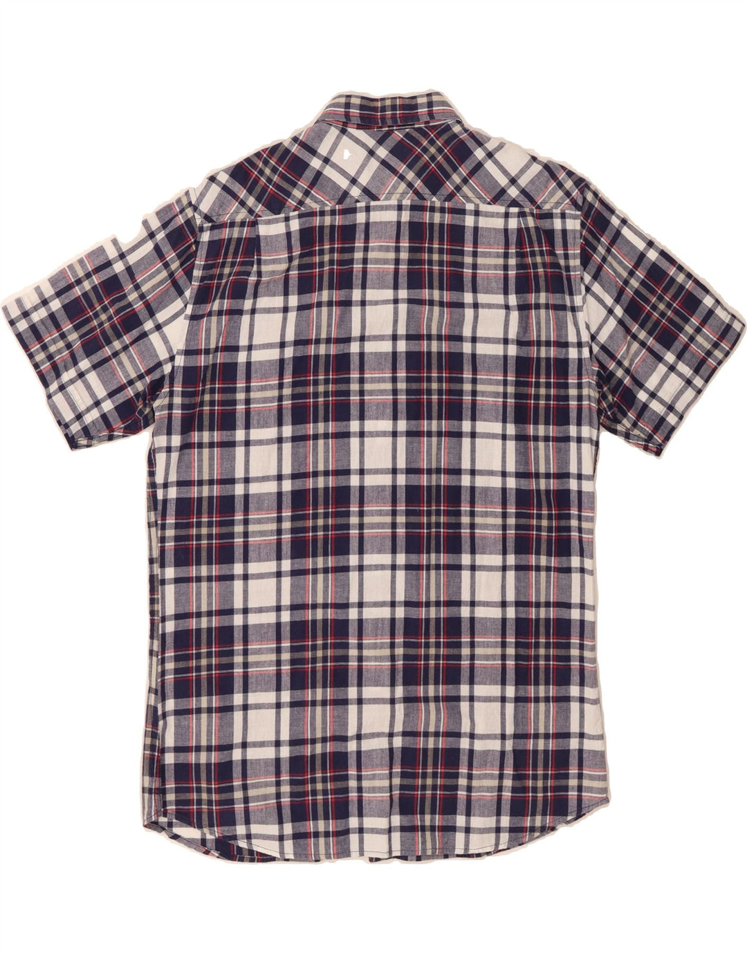 RIFLE Mens Short Sleeve Shirt Large Navy Blue Check Vintage Rifle and Second-Hand Rifle from Messina Hembry 