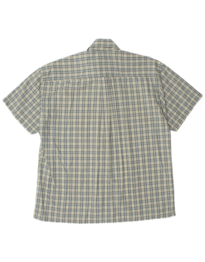 Мужская рубашка с коротким рукавом Dockers среднего желтого цвета в клетку