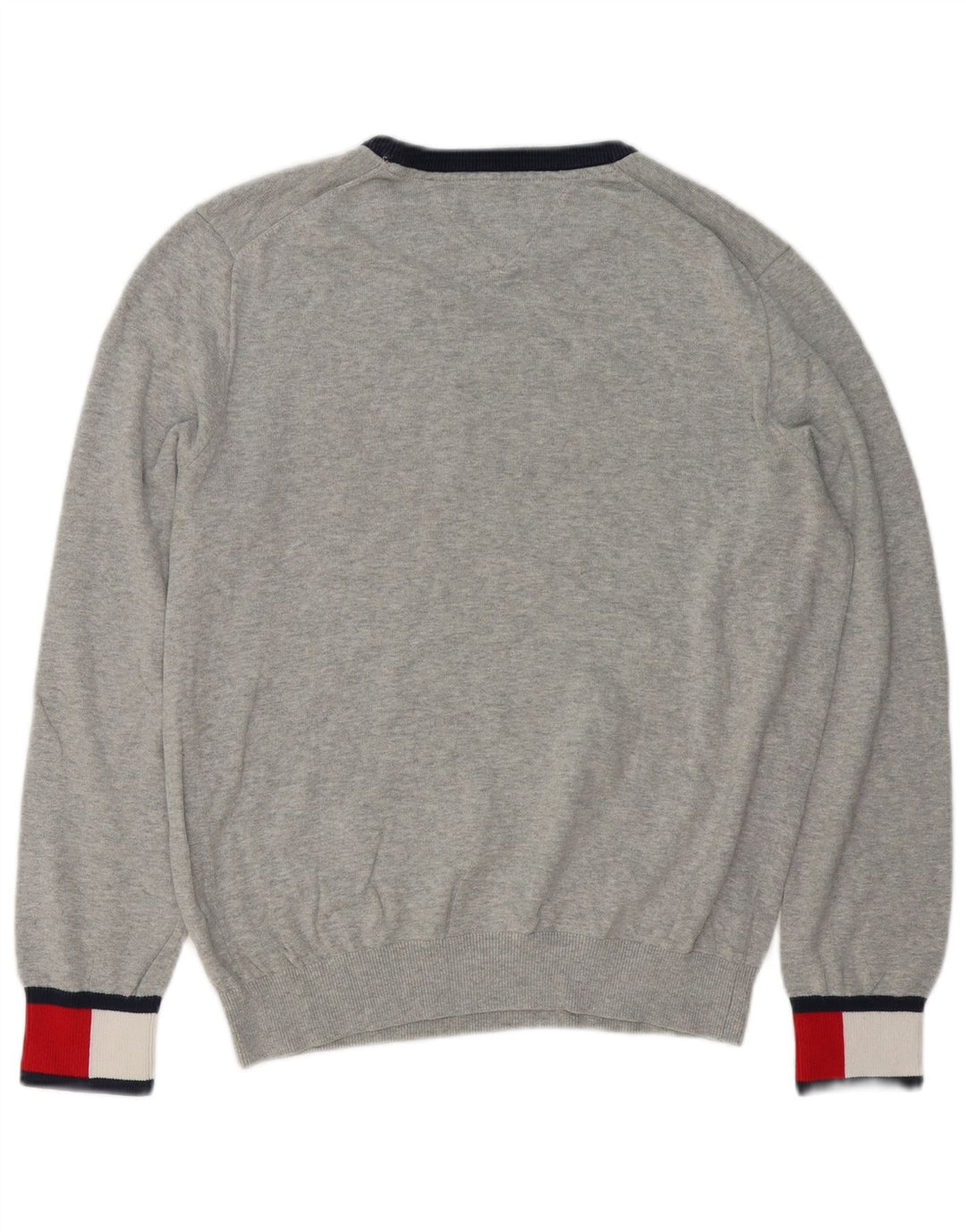 Мужской джемпер с круглым вырезом TOMMY HILFIGER, средний серый с цветными блоками