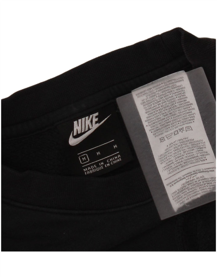 Мужской свитшот Nike, хлопковый джемпер среднего размера, черный