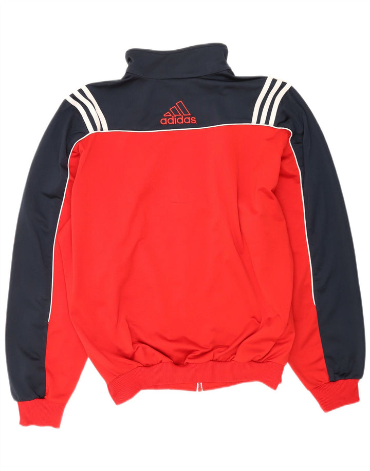 Мужская спортивная куртка Adidas UK 44/46, большой красный полиэстер с цветными блоками