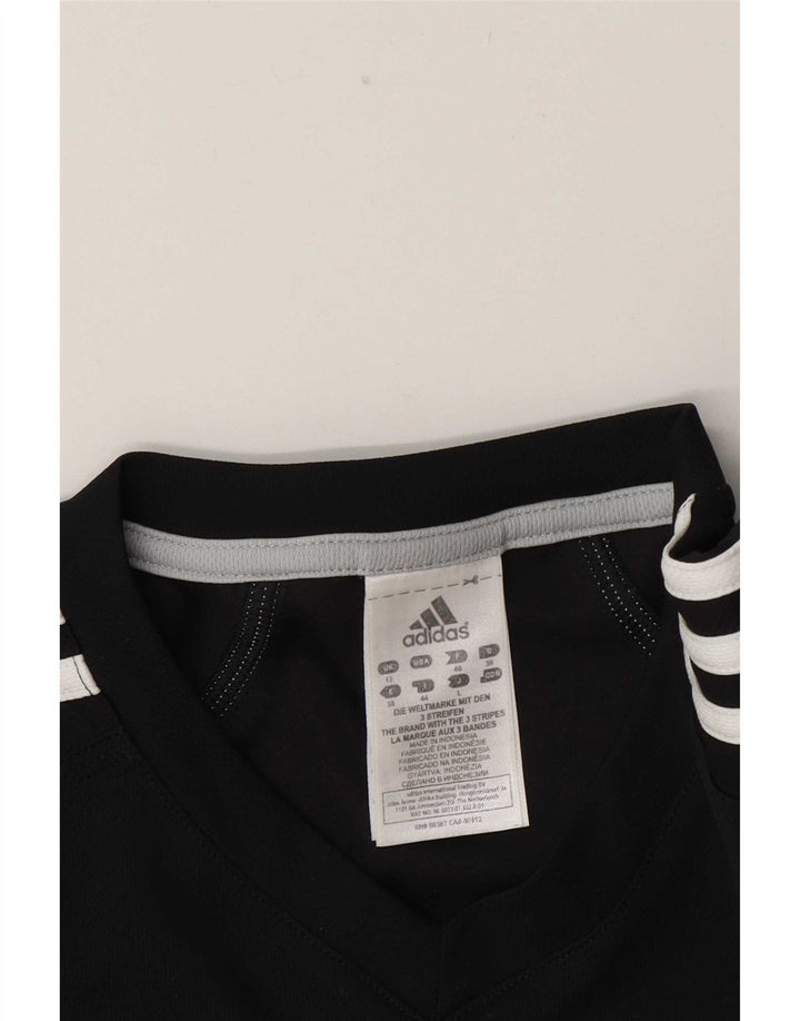 Женский топ Adidas Response с длинным рукавом UK 12, средний черный полиэстер