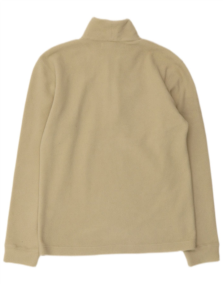 Винтажный женский флисовый джемпер с воротником на молнии, средний зеленый цвет