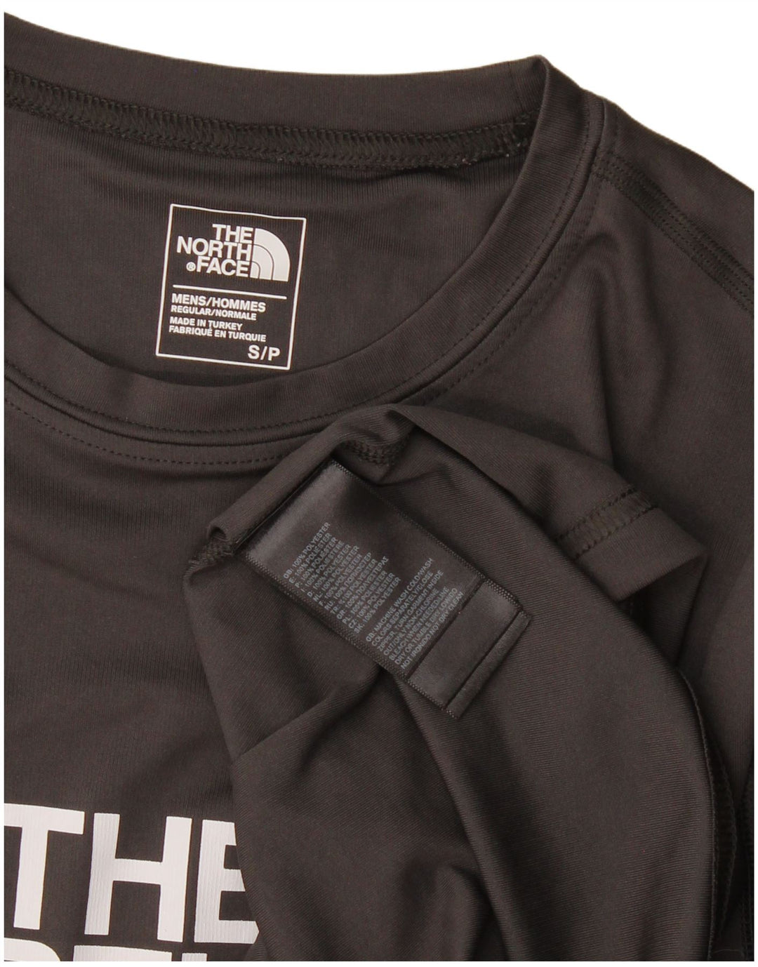 Мужская футболка с рисунком The North Face, маленький черный полиэстер