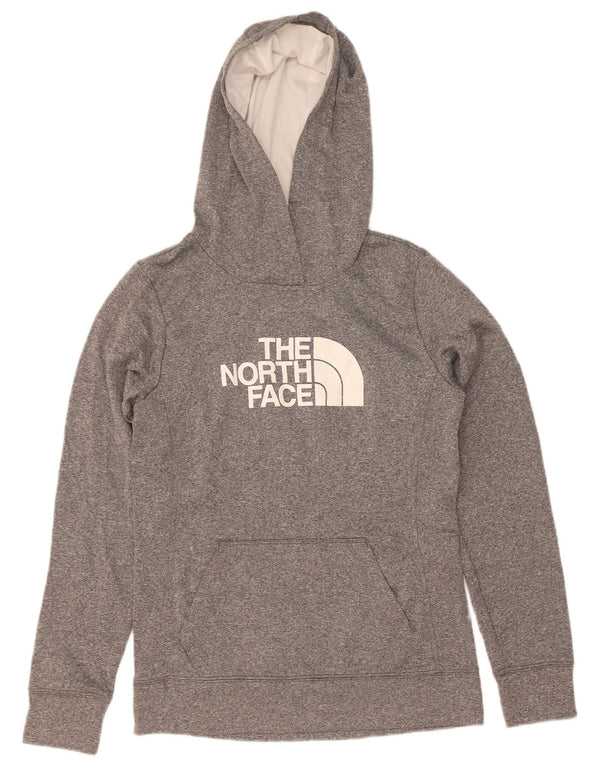 Женский джемпер с капюшоном с графическим рисунком The North Face UK 10, маленький серый полиэстер