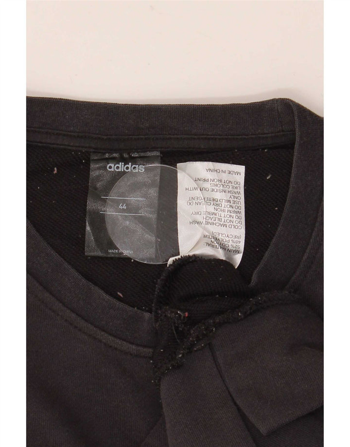 Женский свитшот Adidas Climalite с графическим рисунком IT 44, средний черный, хлопок
