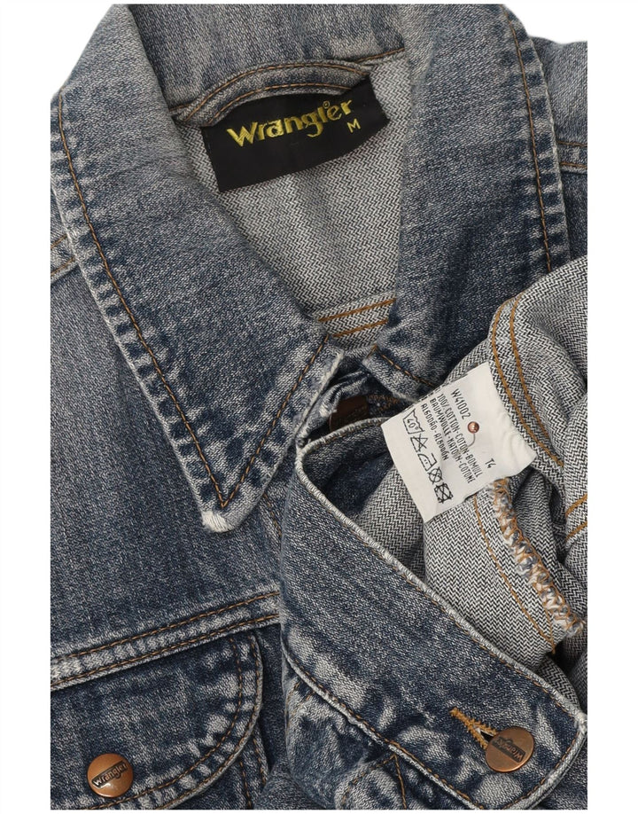 Женская джинсовая куртка Wrangler UK 14, хлопок среднего синего цвета