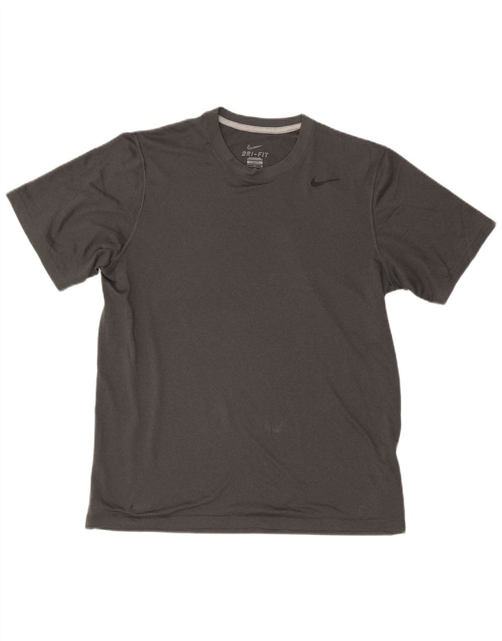 Мужская футболка Nike Dri Fit, большой серый полиэстер